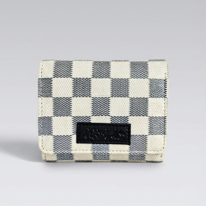 Premium Checkered Canvas Wallet